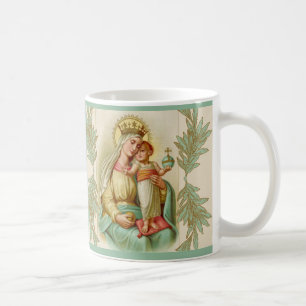 Segnende Mutter, die den Jesusknaben mit dem Globu Kaffeetasse