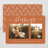 Segnung 2 Foto Template Weihnachtskarte Feiertagskarte (Vorne/Hinten)