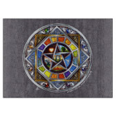 Segnung der Elemente auf der eckigen Schneideplati Schneidebrett (Vorderseite)