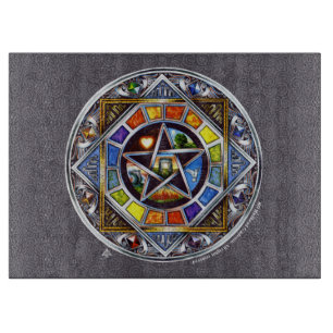 Segnung der Elemente auf der eckigen Schneideplati Schneidebrett