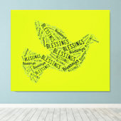 Segnung Taube, Inspiration Leinwand Neon gelb (Insitu (Holzboden))