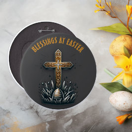 Segnungen am Christlichen Kreuz Ostern | Button