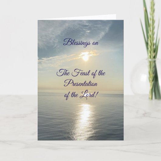 Segnungen auf dem Fest der Präsentation, Karte (Vorderseite)