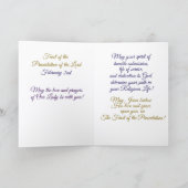 Segnungen auf dem Fest der Präsentation, Karte (Innenseite)