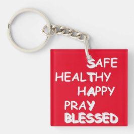 Segnungen Bleibe Acrylring Schlüsselanhänger