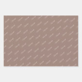 Segnungen Braune Farbe 9C7F74 Geschenkpapier Set (Vorderseite 3)