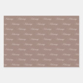 Segnungen Braune Farbe 9C7F74 Geschenkpapier Set (Vorderseite 2)