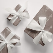 Segnungen Braune Farbe 9C7F74 Geschenkpapier Set