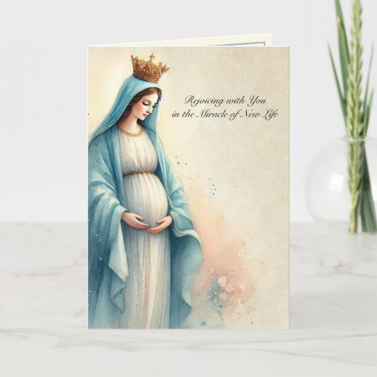 Segnungen des neuen Lebens Neue Mutter katholische Karte (Vorderseite)