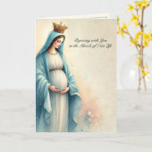 Segnungen des neuen Lebens Neue Mutter katholische Karte (Gelbe Blume)