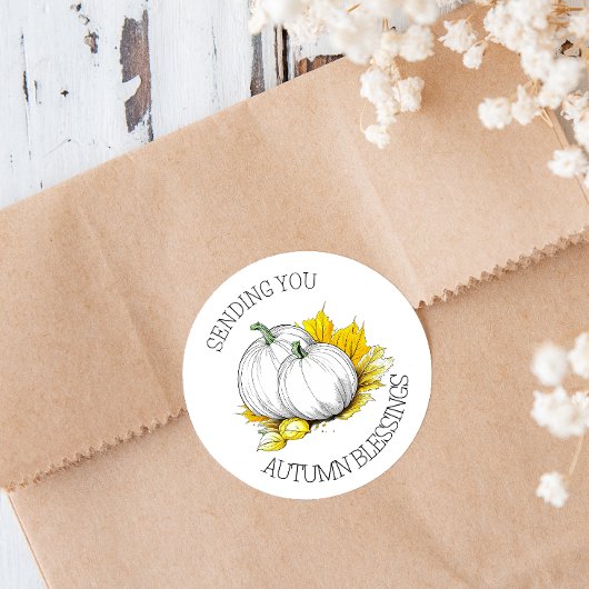 Segnungen für den Herbst Runder Aufkleber
