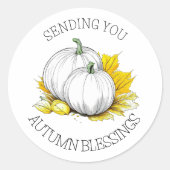 Segnungen für den Herbst Runder Aufkleber (Vorderseite)