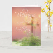 Segnungen, Glückwünsche, Taufe Karte (Gelbe Blume)