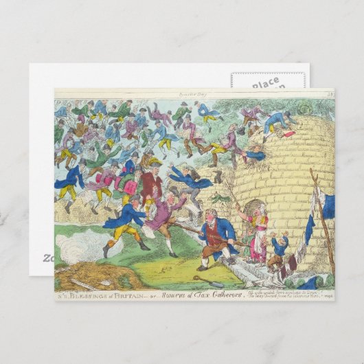 Segnungen Großbritanniens - oder Steuerschwund Postkarte (Vorne/Hinten)