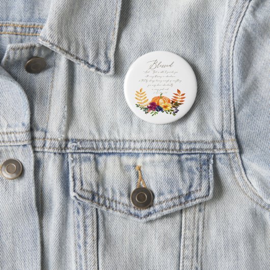 Segnungen im Überfluss fallen Kürbis und Mehl Button (Beispiel)