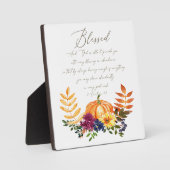 Segnungen im Überfluss fallen Kürbis und Mehl Fotoplatte (Vorderseite)