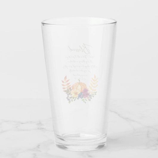 Segnungen im Überfluss fallen Kürbis und Mehl Glas (Rückseite)