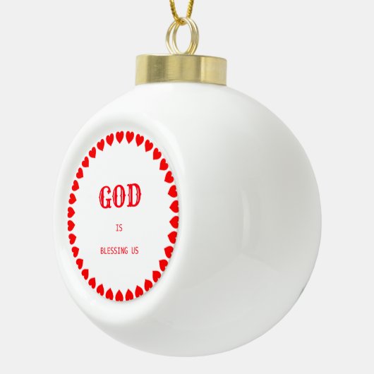 Segnungen Keramik Kugel-Ornament (Rechts)