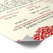 Segnungen nach Essen Brachah Achronah Mein Shalosh Poster (Ecke)