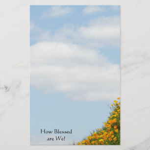 Segnungen Stationery Wie gesegnet sind wir! Blue S Briefpapier