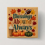 Segnungen über immer Herbstdesign Button (Vorderseite)