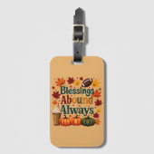 Segnungen über immer Herbstdesign Gepäckanhänger (Vorderseite Vertikal)