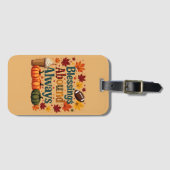 Segnungen über immer Herbstdesign Gepäckanhänger (Vorderseite (Horizontal))