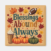 Segnungen über immer Herbstdesign Magnet (Vorne)