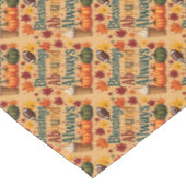 Segnungen über immer Herbstdesign Tischdecke (Schrägansicht)