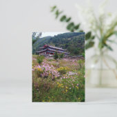 Segnungen von oben/Tempel des tibetischen Buddhism Postkarte (Stehend Vorderseite)