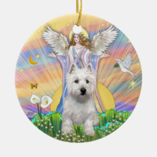 Segnungen - Westie (P) Keramik Ornament