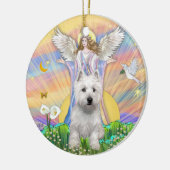 Segnungen - Westie (P) Keramik Ornament (Links)