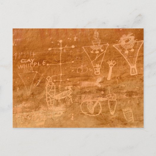 Sego Canyon Petroglyphs, Utah Postkarte (Vorderseite)