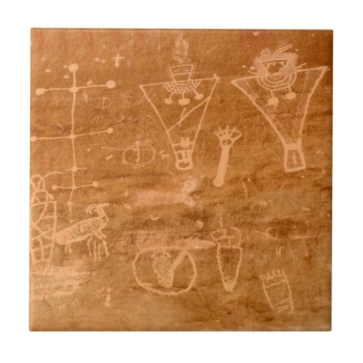 Sego Schlucht-Petroglyphen - Thompson-Frühlinge - Fliese (Vorderseite)