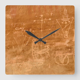 Sego Schlucht-Petroglyphen - Thompson-Frühlinge - Quadratische Wanduhr