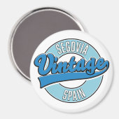 Segovia spain Retrologo Magnet (Vorderseite/Rückseite)