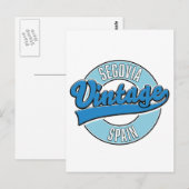 Segovia spain Retrologo Postkarte (Vorne/Hinten)