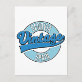 Segovia spain Retrologo Postkarte (Vorderseite)
