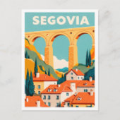 Segovia Spanien Kunst Vintage Reise Postkarte (Vorderseite)