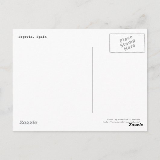 Segovia, Spanien Postkarte (Rückseite)
