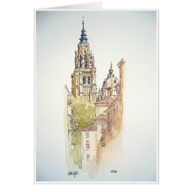 Segovia, Toledo. Aquarellmalerei (Vorne)