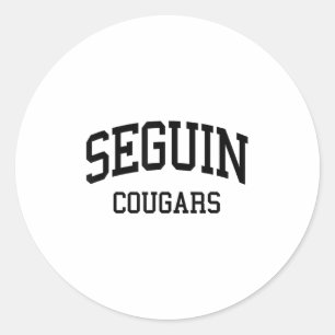 Seguin High School Hs Arlington Tx Retro Sports Runder Aufkleber