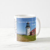 Seguin Insel-Leuchtturm, Maine-Tasse Kaffeetasse (VorderseiteRechts)