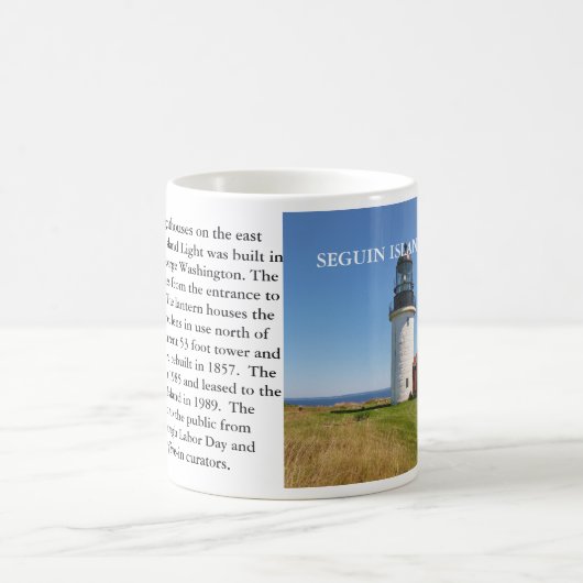 Seguin Insel-Leuchtturm, Maine-Tasse Kaffeetasse (Mittel)