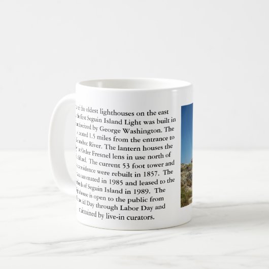 Seguin Insel-Licht, Maine Kaffeetasse (Vorderseite Links)