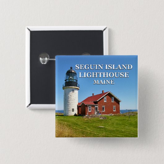 Seguin Island Lighthouse, Maine Button (Vorne & Hinten)
