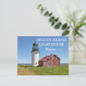 Seguin Island Lighthouse, Maine Postcard Postkarte (Stehend Vorderseite)