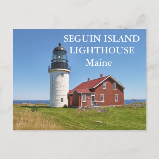 Seguin Island Lighthouse, Maine Postcard Postkarte (Vorderseite)