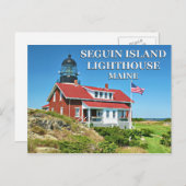 Seguin Island Lighthouse, Maine Postcard Postkarte (Vorne/Hinten)