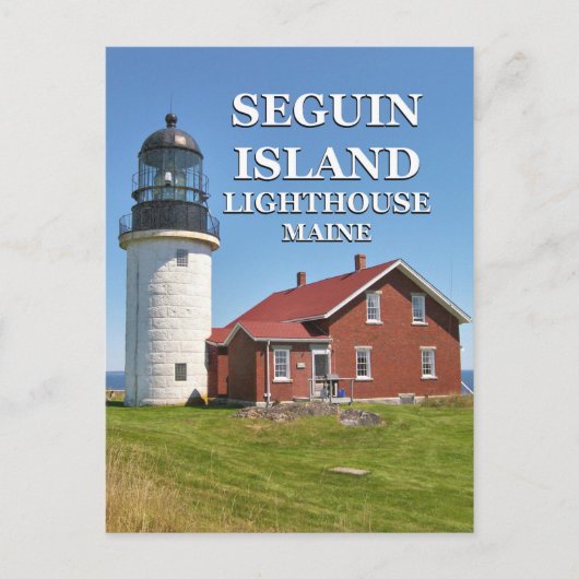 Seguin Island Lighthouse, Maine Postcard Postkarte (Vorderseite)